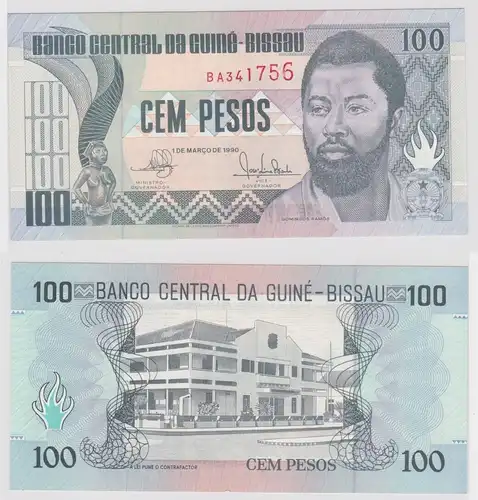 100 Peso Banknote Guinea-Bissau Guiné-Bissau 1990 bankfrisch UNC P11 (162038)