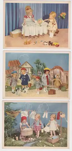 12962/3 Ak DDR Spielzeug Puppen um 1956