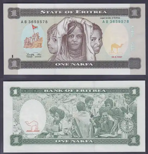 1 Nakfa Banknote State of Eritrea 24.5.1997 UNC (159041)