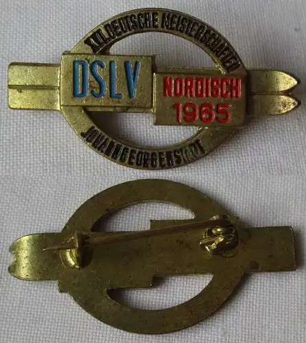 DDR Abzeichen XVI. dt. Meisterschaften Nordisch Johanngeorgenstadt 1965 (161891)