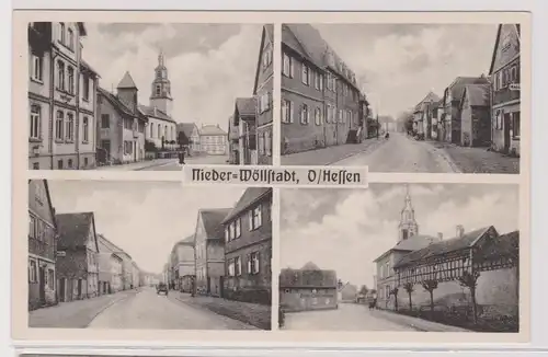 901074 Mehrbild Ak Nieder Wöllstadt O.Hessen Ortsansichten um 1930