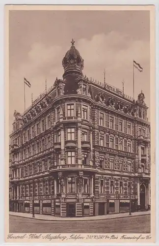 85934 Ak Central Hotel Magdeburg um 1920