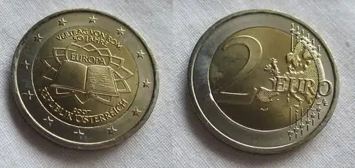 2 Euro Bi-Metall Münze Österreich 2007 50 Jahre Römische Verträge EU (158633)