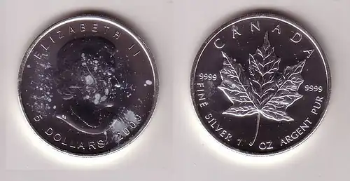 5 Dollar Silber Münze Kanada Meaple Leaf 2009 1 Unze Feinsilber (109897)
