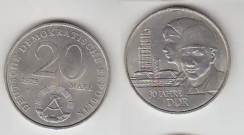 DDR Gedenk Münze 20 Mark 30.Jahrestag der DDR 1979 (107066)
