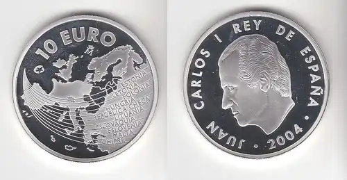 10 Euro Silbermünze Spanien EU Erweiterung 2004 (112710)