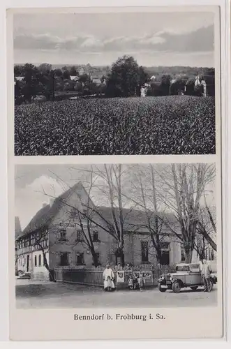 99795 Mehrbild Ak Benndorf bei Frohburg in Sachsen Gasthof 1935