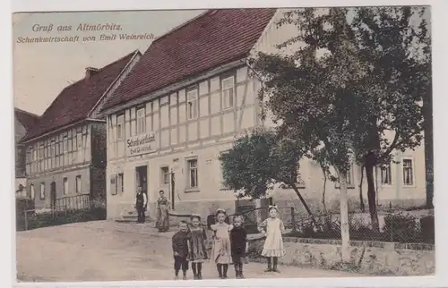 99440 Ak Gruß aus Altmörbitz Schankwirtschaft von Emil Weinreich 1914