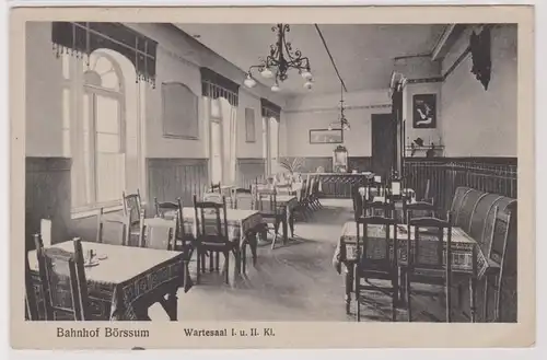 99175 Feldpost Ak Bahnhof Börssum Wartesaal 1. & II. Klasse 1915