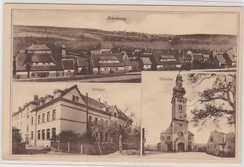 904110 Mehrbild Ak Wintersdorf Kreis Altenburg Siedlung, Schule, Kirche um 1930