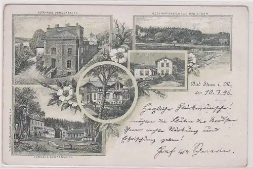 903513 Mehrbild Ak Bad Stuer in Mecklenburg Kurhaus, Villa usw. 1896