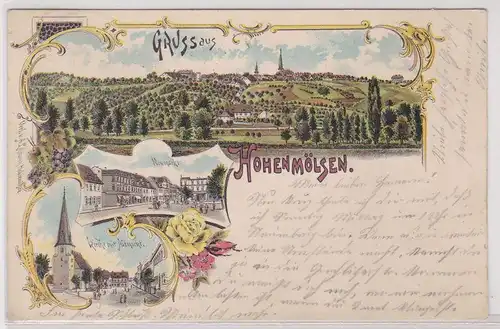 903319 Ak Lithographie Gruß aus Hohenmölsen Alt- und Neumarkt 1906