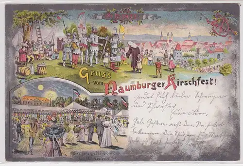 903317 Ak Lithographie Gruß vom Naumburger Kirschfest 1901