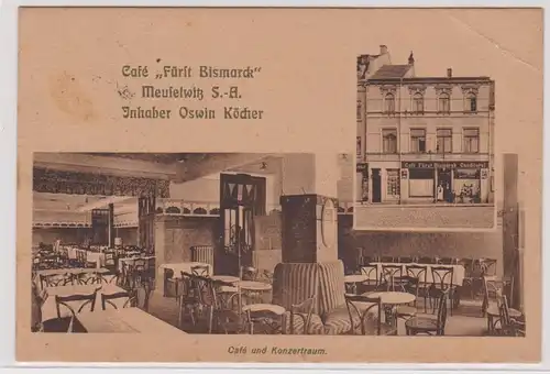 903876 Mehrbild Ak Meuselwitz S.-A. Café "Fürst Bismarck" 1921