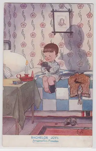 902400 Humor Ak Bachelor Joys Jungesellen Freuden um 1925
