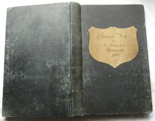 antikes Buch Protocolle des Schulvorstandes zu Hauswalde 1877 (156515)