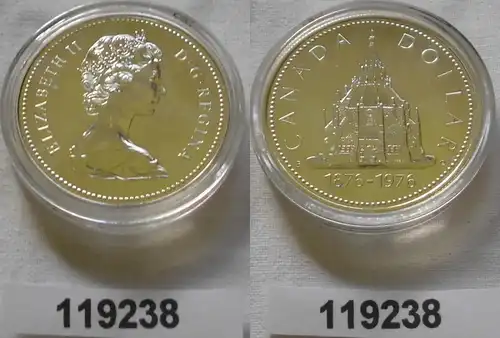 1 Dollar Silber Münze Kanada Parlamentsbibliothek in Ottawa 1976 (119238)