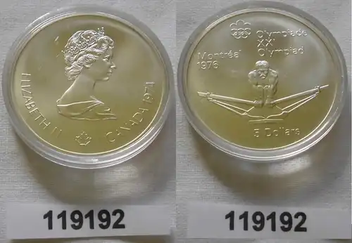 5 Dollar Silber Münze Canada Kanada Olympiade Montreal Ruderer 1974 (119192)
