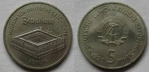 DDR Gedenk Münze 5 Mark Berlin Zeughaus 1990 vorzüglich (149050)