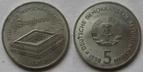DDR Gedenk Münze 5 Mark Berlin Zeughaus 1990 vorzüglich (147063)