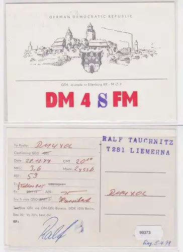 99373 QSL Karte Amateur Funker DDR Jesewitz bei Eilenburg 1977