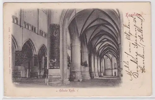 44038 AK Haarlem - Groote Kerk, Kirche Innenansicht 1903