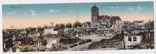 50537 AK Rethel (Frankreich) - Panorama an der Kirche, Feldzug 1914/15
