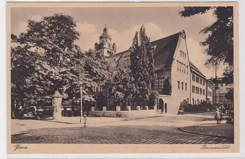 902009AK Jena - Universität, Straßenansicht mit Oldtimer