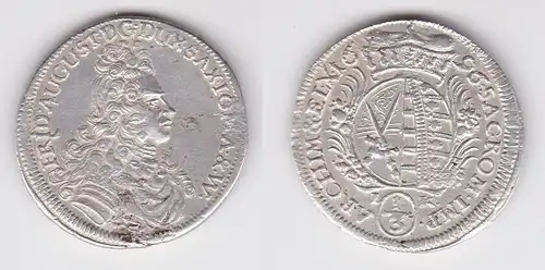 1/3 Taler Silber Friedrich August I. (August der Starke) 1696 IK (105328)