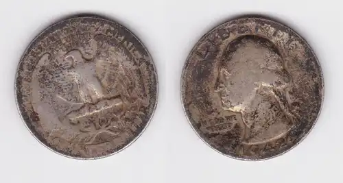 1/4 Dollar Silber Münze USA 1942 (101819)
