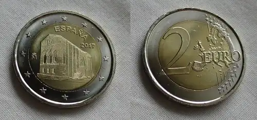 2 Euro Münze Spanien 2017 Kirchen des Königreich Asturien (159310)