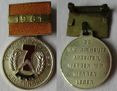 DDR Medaille für ausgezeichnete Leistungen FDGB 1961 Siebenjahrplan (140833)