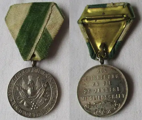 Medaille Zur Erinnerung an die 25jähr.Mitgliedschaft Schmiedeberg u.U.  (123597)