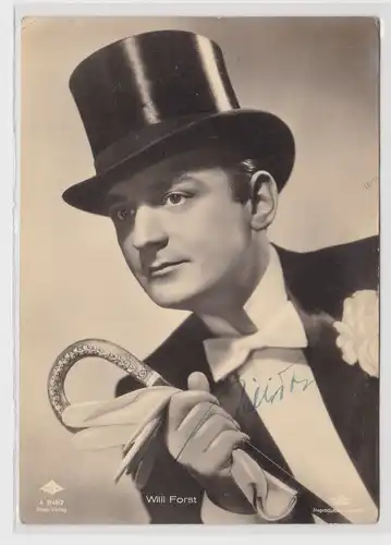 55411 Autograph Karte TOBIS Star Schauspieler Willi Forst um 1940