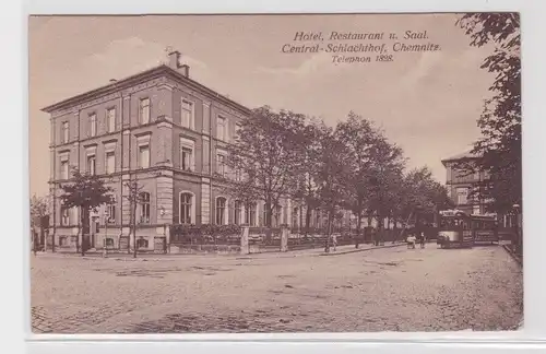 905679 Ak Chemnitz Central Schlachthof Hotel, Restaurant und Saal 1919