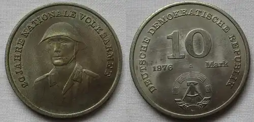 DDR Gedenk Münze 10 Mark 20 Jahre Nationale Volksarmee NVA 1976 vz (145260)