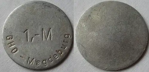 Aluminium DDR Wertmarke GHO - Magdeburg 1,-M  (138188)