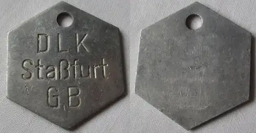Aluminium DDR Wertmarke DLK Staßfurt GB 6eckig (139591)