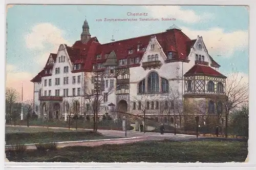 64473 Feldpost AK Chemnitz von Zimmermann'sches Sanatorium, Südseite 1917