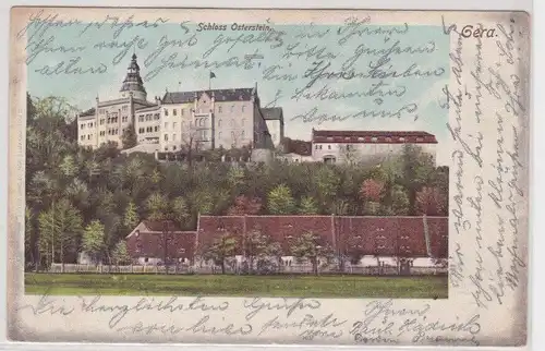 904700 Ak Gera - Schloss Osterstein, Gesamtansicht 1902