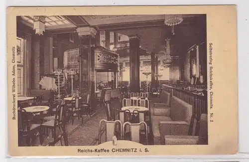 41570 Ak Chemnitz - Reichs-Kaffee, Innenansicht 1928