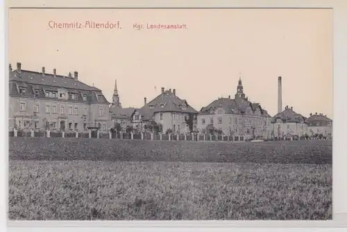 87019 Ak Chemnitz-Altendorf - Königliche Landesanstalt, Außenansicht um 1910