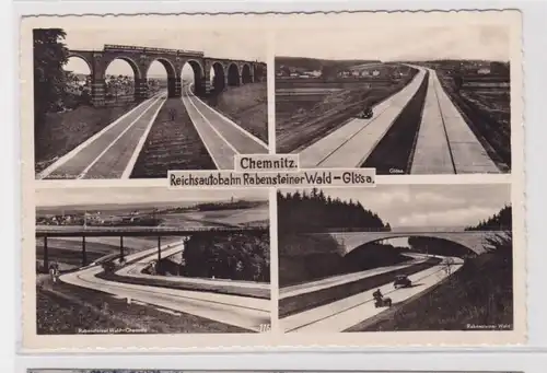 904398 Foto Ak Chemnitz - Reichsautobahn Rabensteiner Wald Glösa