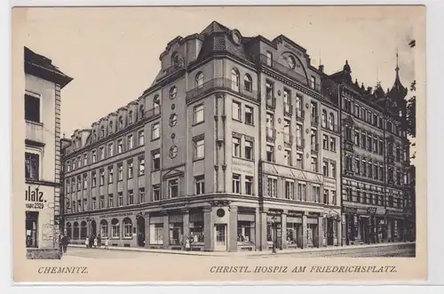 88205 Ak Chemnitz christliches Hospiz am Friedrichsplatz um 1920