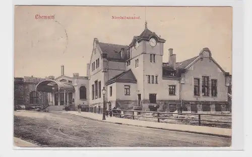 905965 Ak Chemnitz Nicolaibahnhof 1908