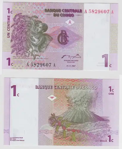 1 Centimes Banknote Kongo 01.11.1997 kassenfrisch (121507)