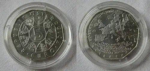 5 Euro Silber Münze Österreich 2004 EU Erweiterung (134054)