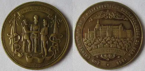 Medaille X. Mitteldeutsches Bundesschiessen Gera 1886, Schloß Osterstein(134660)