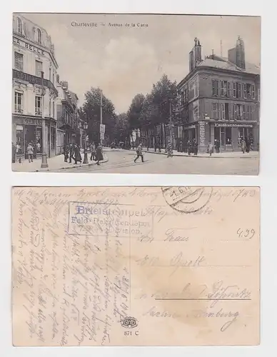 17531 Feldpost Ak Frankreich Charleville Avenue de la Carre 1917