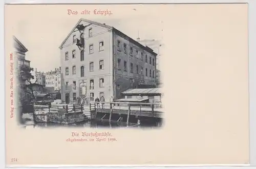 903128 Ak Das alte Leipzig die Barfußmühle um 1900